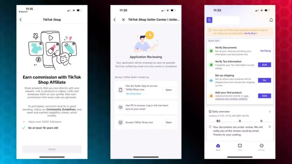 Create a personal TikTok account